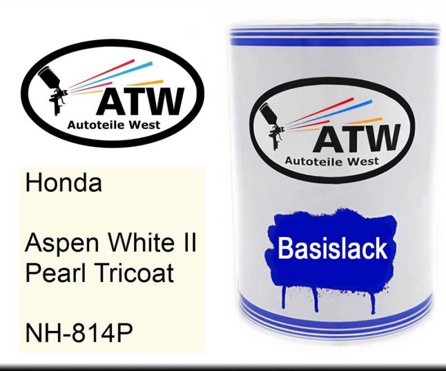 Honda, Aspen White II Pearl Tricoat, NH-814P: 500ml Lackdose, von ATW Autoteile West.